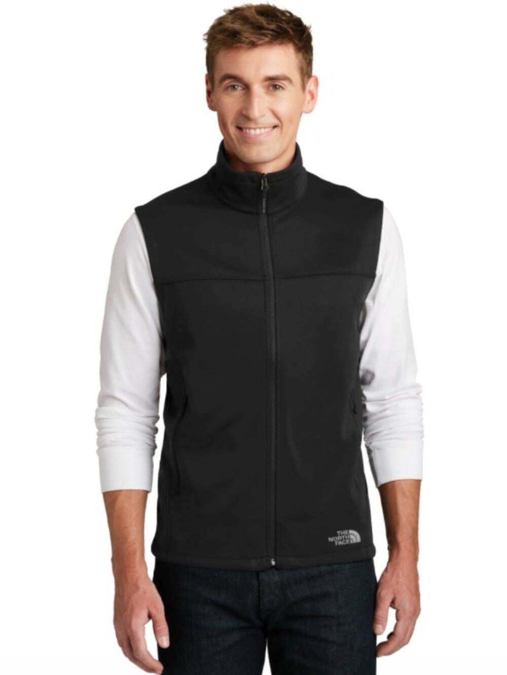 The North Face Men's Ridgewall Soft Shell Vest Black Fleece Small Zip
